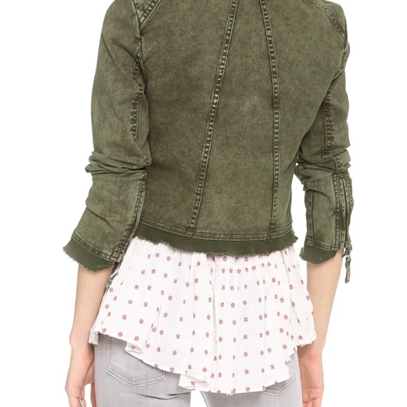 Free People Collapsing Jacket Green Medium worn once - Picture 5 of 13